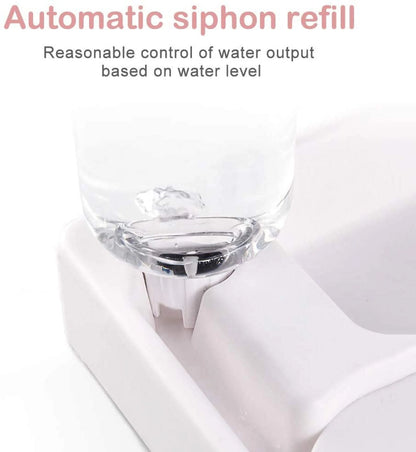 Automatic Pet Water Dispenser and Food Bowl for Dogs and Cats - Easy to Clean PP Design