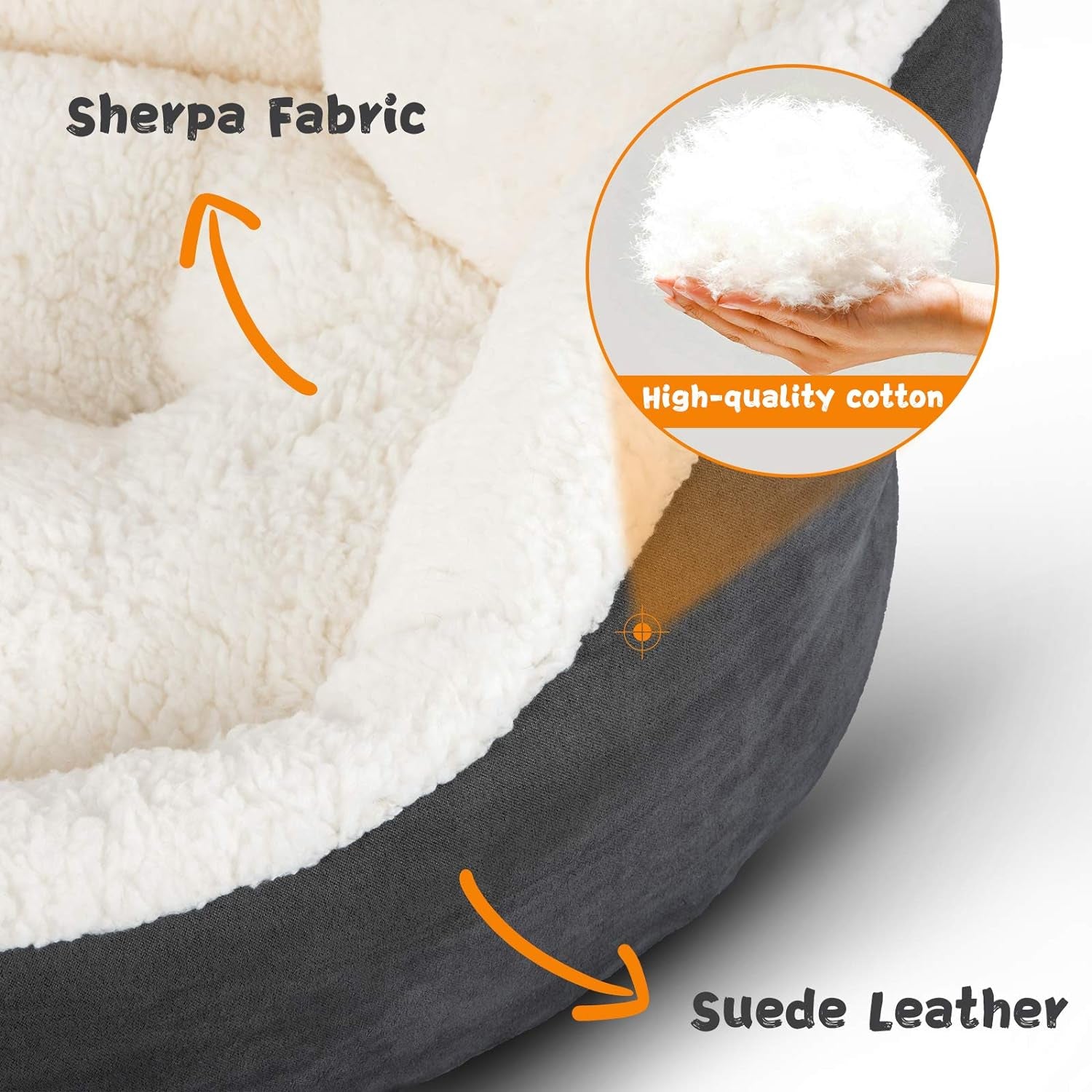 Indoor Small Dog and Cat Bed, 20-Inch Washable Flannel with Anti-Slip Bottom, Ideal for Puppies and Cats