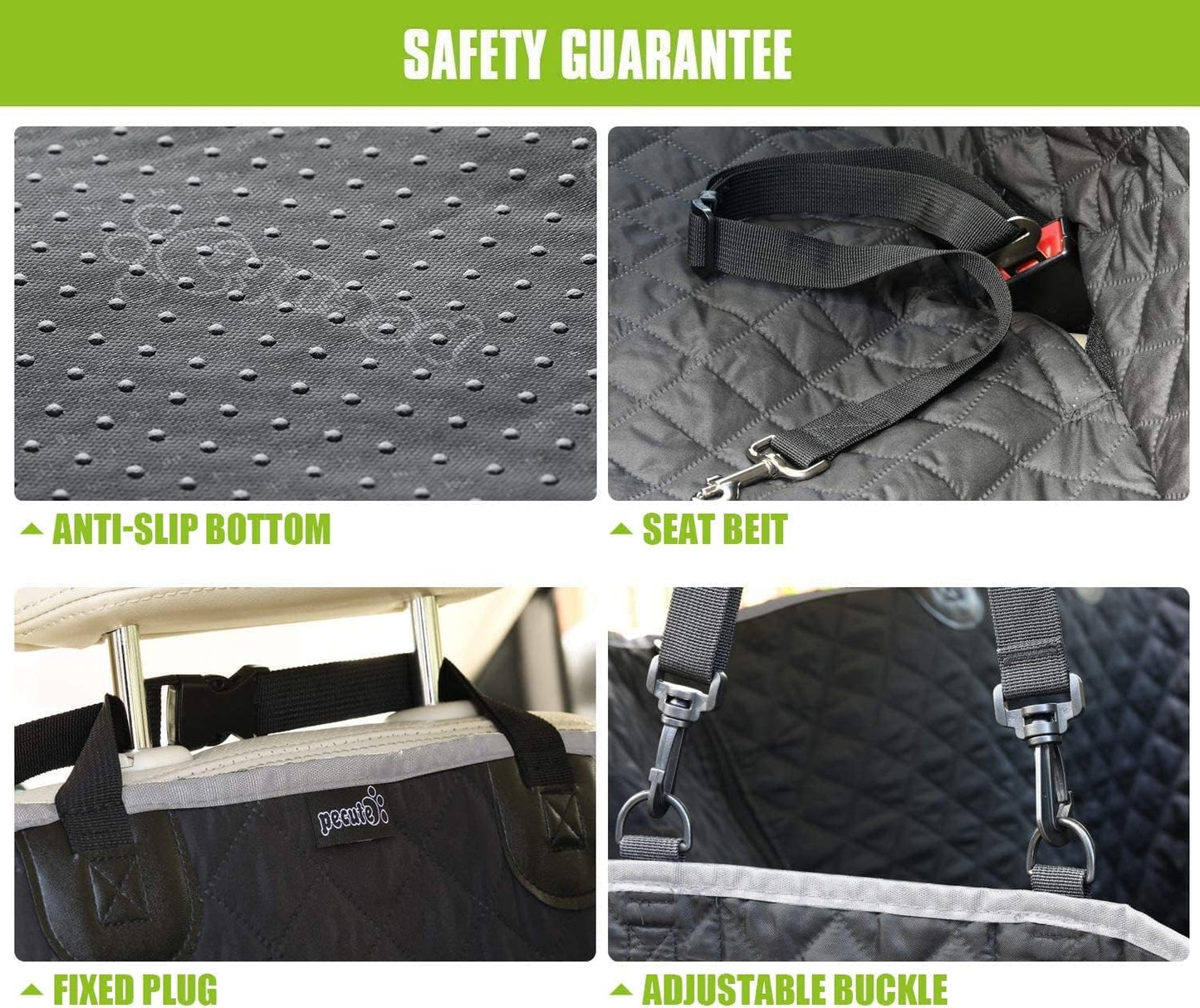 Premium Waterproof Dog Car Seat Cover with Mesh Perspective, Storage Bags, and Hammock Design - Scratch-Proof and Non-Slip for SUVs and Trucks