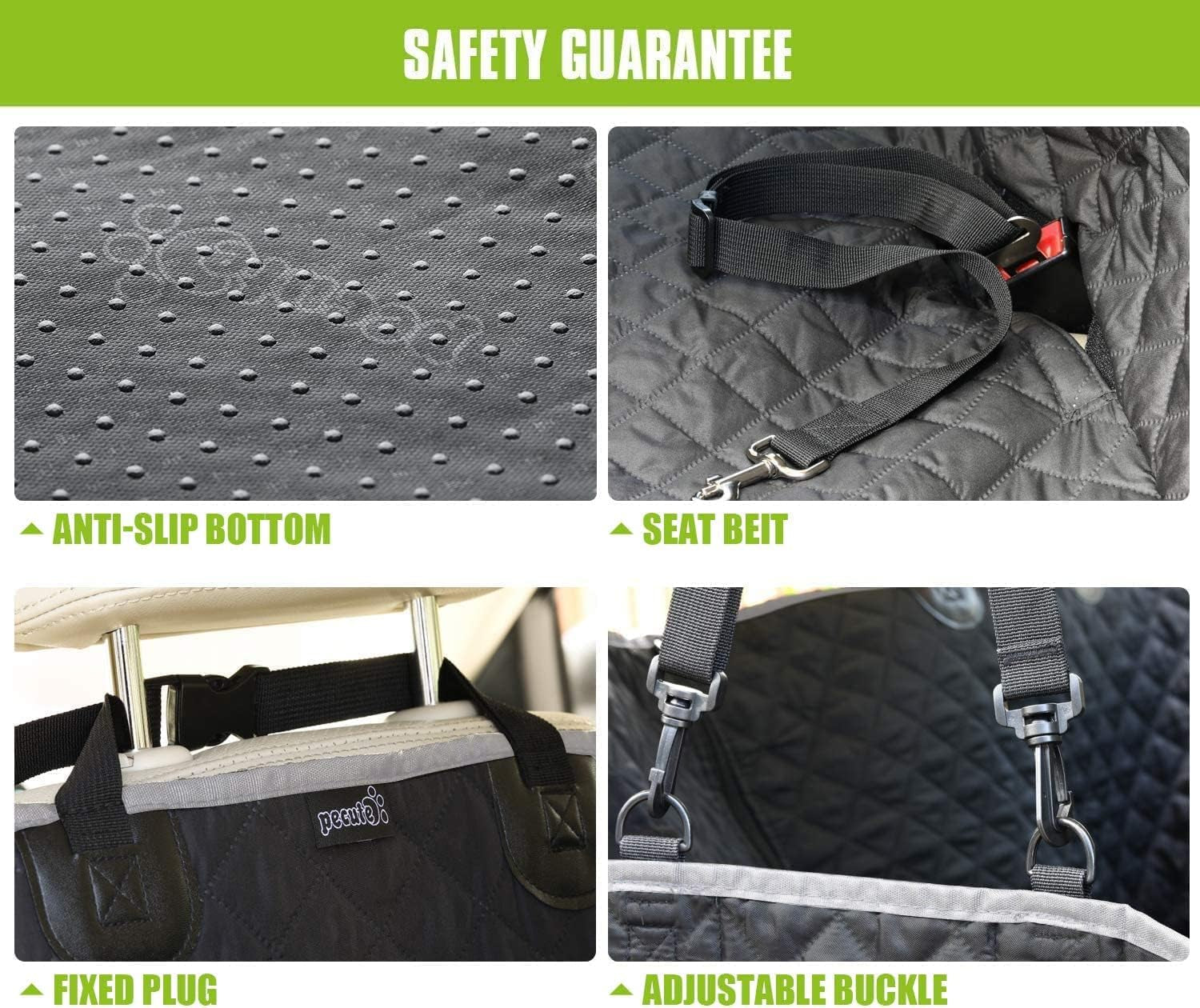 Premium Waterproof Dog Car Seat Cover with Mesh Perspective, Storage Bags, and Hammock Design - Scratch-Proof and Non-Slip for SUVs and Trucks