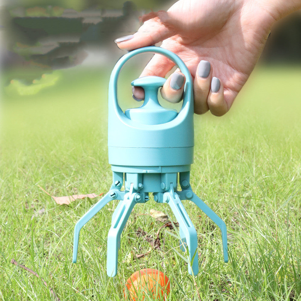 Portable Lightweight Dog Waste Scooper with Integrated Poop Bag Dispenser and Eight-Claw Shovel for Pet Clean-Up Solutions