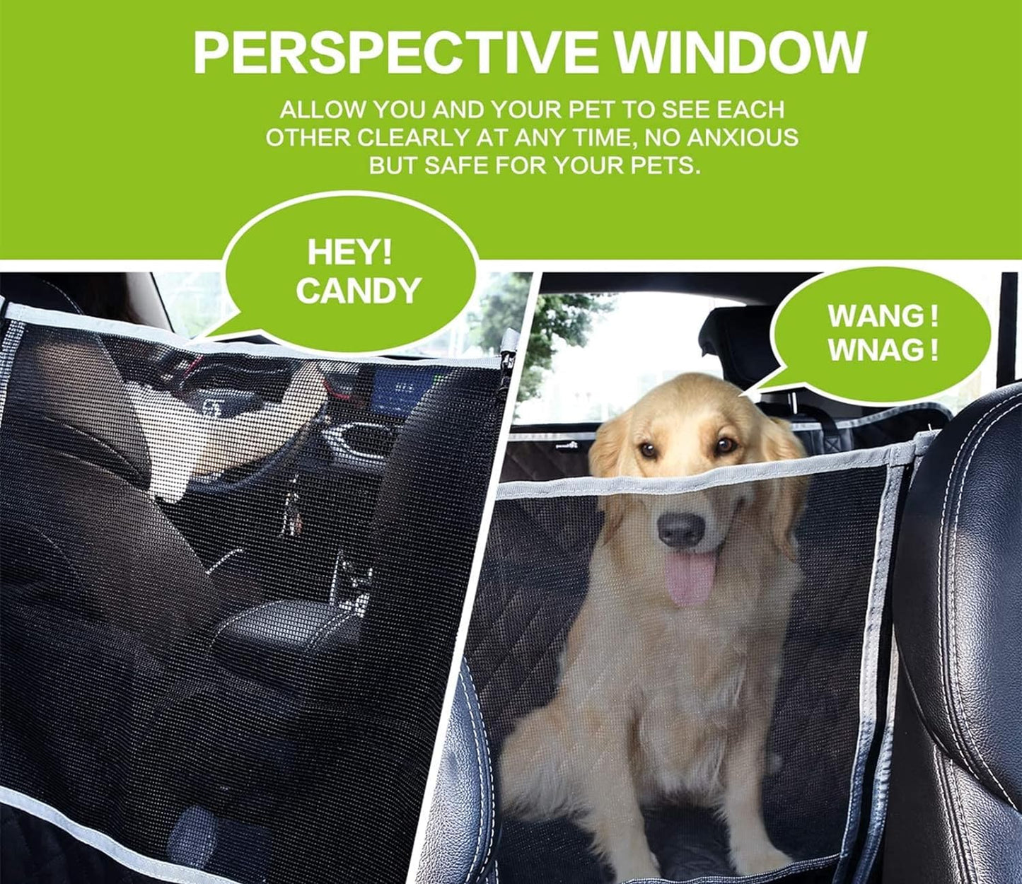 Premium Waterproof Dog Car Seat Cover with Mesh Perspective, Storage Bags, and Hammock Design - Scratch-Proof and Non-Slip for SUVs and Trucks