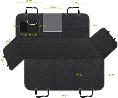 Premium Waterproof Dog Car Seat Cover with Mesh Perspective, Storage Bags, and Hammock Design - Scratch-Proof and Non-Slip for SUVs and Trucks