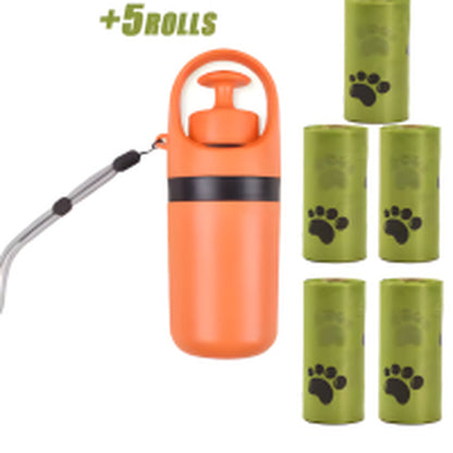 Portable Lightweight Dog Waste Scooper with Integrated Poop Bag Dispenser and Eight-Claw Shovel for Pet Clean-Up Solutions