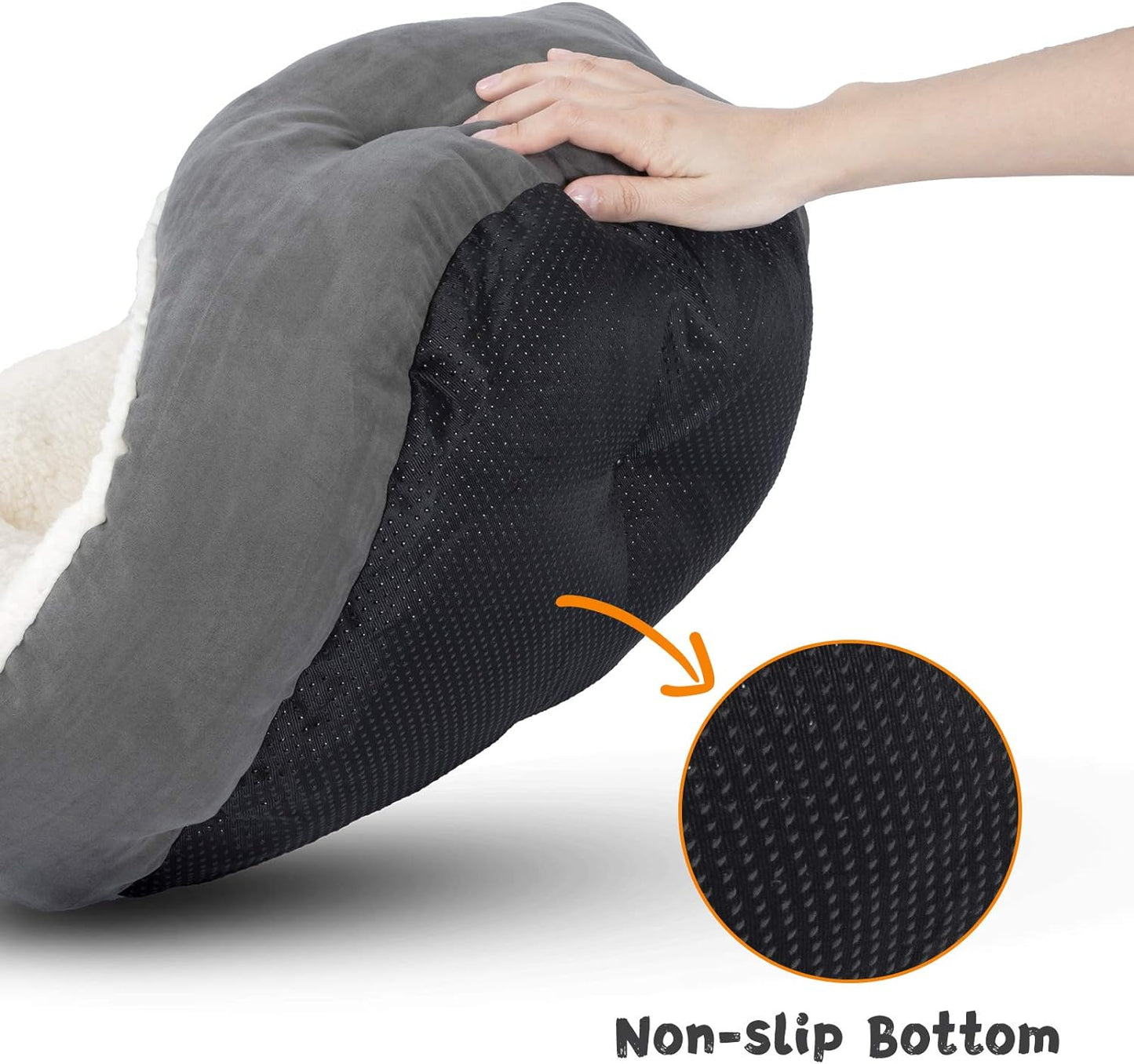 Indoor Small Dog and Cat Bed, 20-Inch Washable Flannel with Anti-Slip Bottom, Ideal for Puppies and Cats