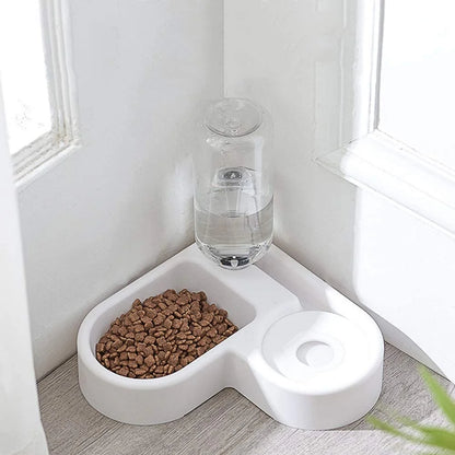Automatic Pet Water Dispenser and Food Bowl for Dogs and Cats - Easy to Clean PP Design