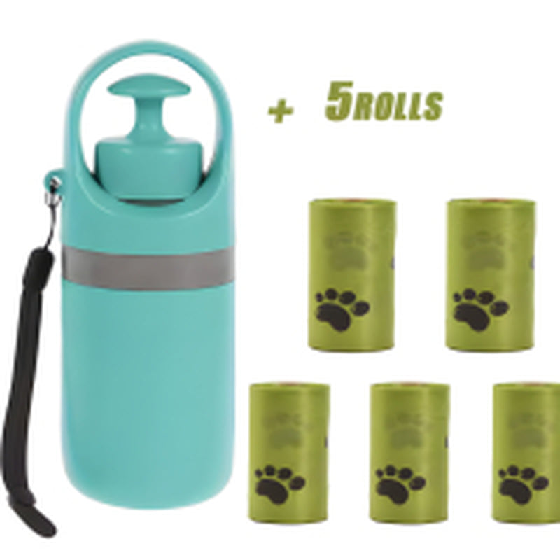 Portable Lightweight Dog Waste Scooper with Integrated Poop Bag Dispenser and Eight-Claw Shovel for Pet Clean-Up Solutions