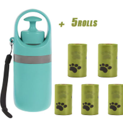 Portable Lightweight Dog Waste Scooper with Integrated Poop Bag Dispenser and Eight-Claw Shovel for Pet Clean-Up Solutions