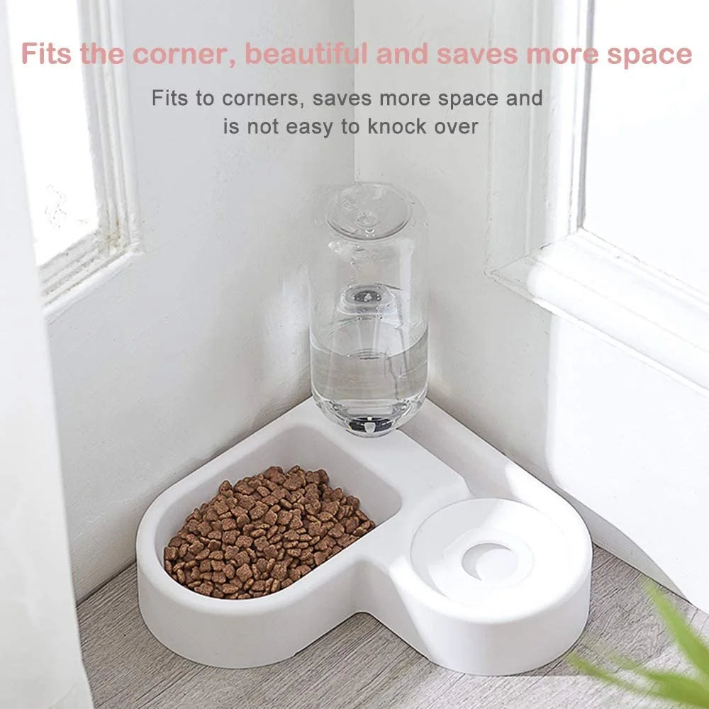 Automatic Pet Water Dispenser and Food Bowl for Dogs and Cats - Easy to Clean PP Design