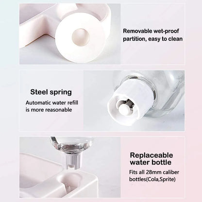 Automatic Pet Water Dispenser and Food Bowl for Dogs and Cats - Easy to Clean PP Design
